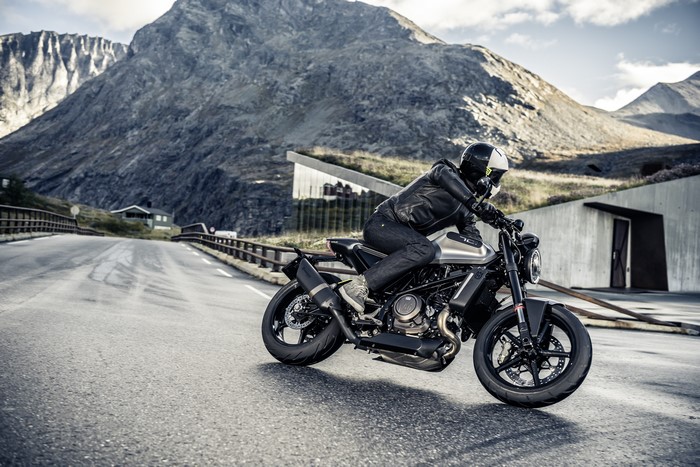 2018 Husqvarna Vitpilen 701 Motorcyclist on Road
