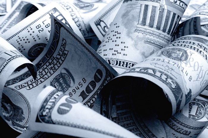 Pile of US Dollar Banknotes