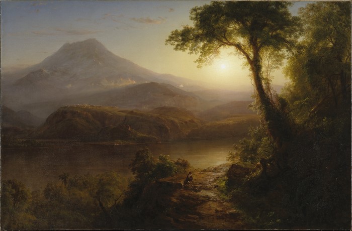 Tropical Scenery with Mountain and Lake by Frederic Edwin Church