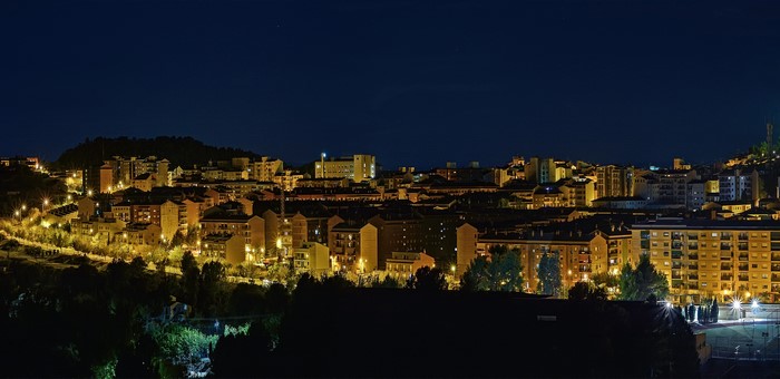 Alcaniz, Aragon, Spain at Night