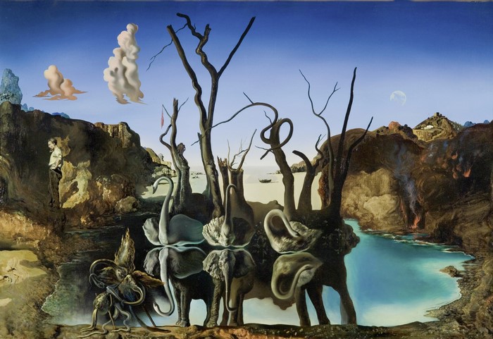 Swans Reflecting Elephants by Salvador Dali