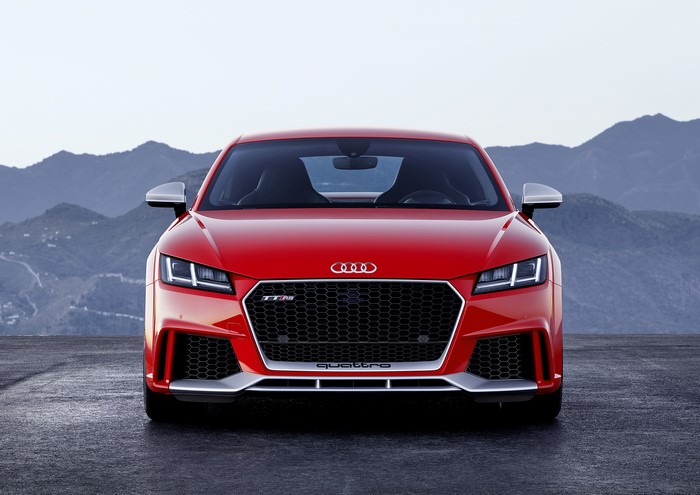 Red Audi TT RS Quattro Front View