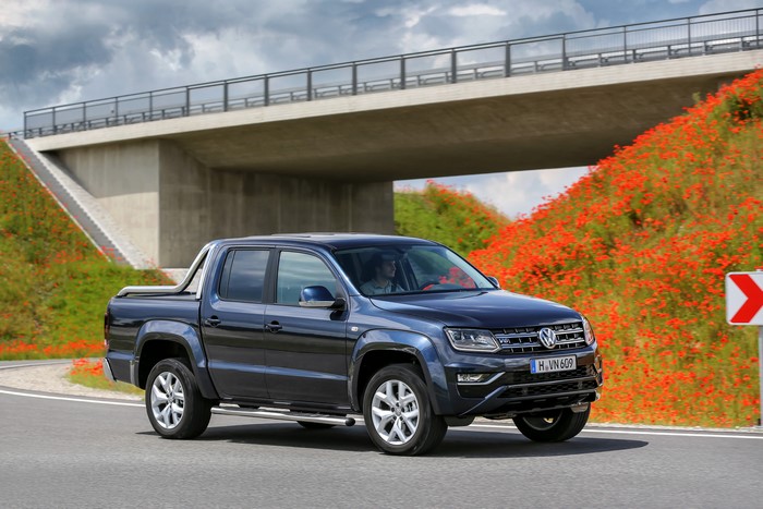Blue 2016 Volkswagen Amarok Double Cab Pickup Truck