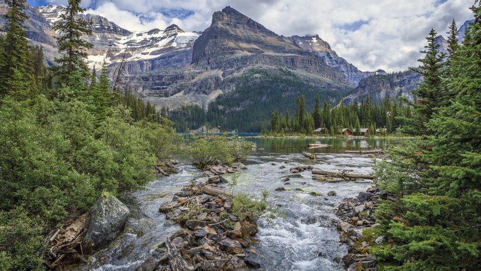 Yoho National Park Mountain Lake Scenery