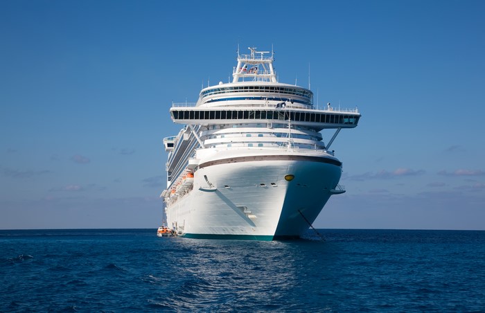 Cruise liner ship at sea