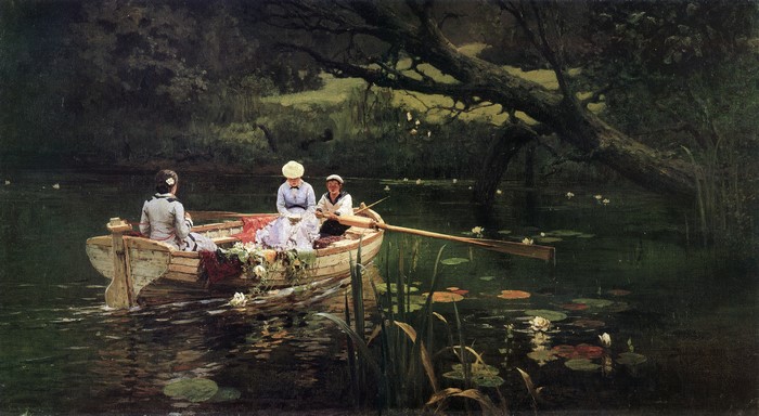 4K, Vasili Polenov, On the boat, Abramtsevo