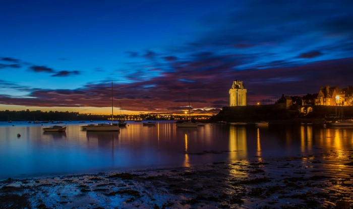 Saint-Servan Brittany France at Night