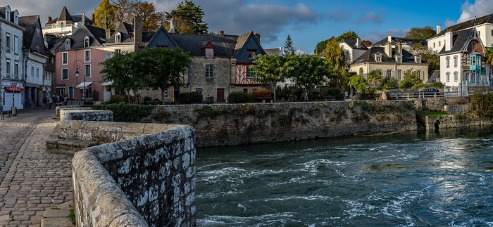 Auray Brittany France Houses River Street