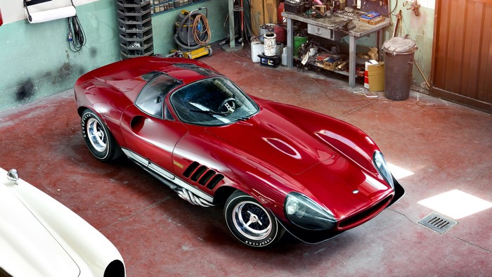 4K 1969 Thomassima III Retro Red Car