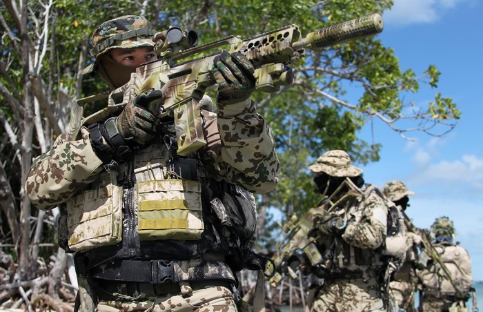 German Special Forces Soldiers with Assault Rifles