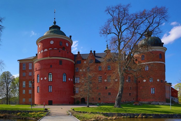 Gripsholm Castle in Sweden on a sunny day