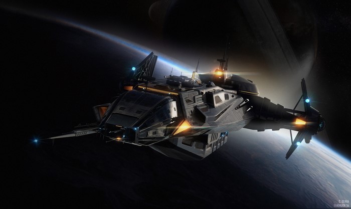 Star Citizen Starship in Orbit