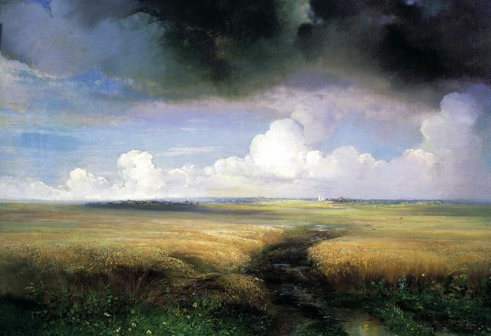 Alexey Savrasov's Rye Field Under Thundercloud