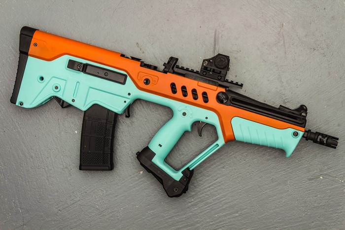 Tavor SAR-16 assault rifle with red dot sight