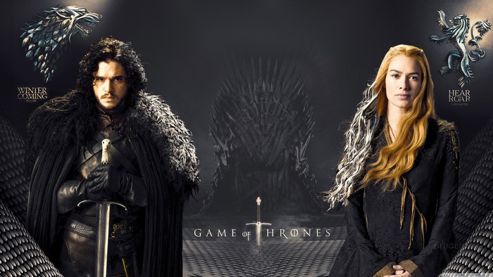 Jon Snow and Cersei Lannister from Game of Thrones