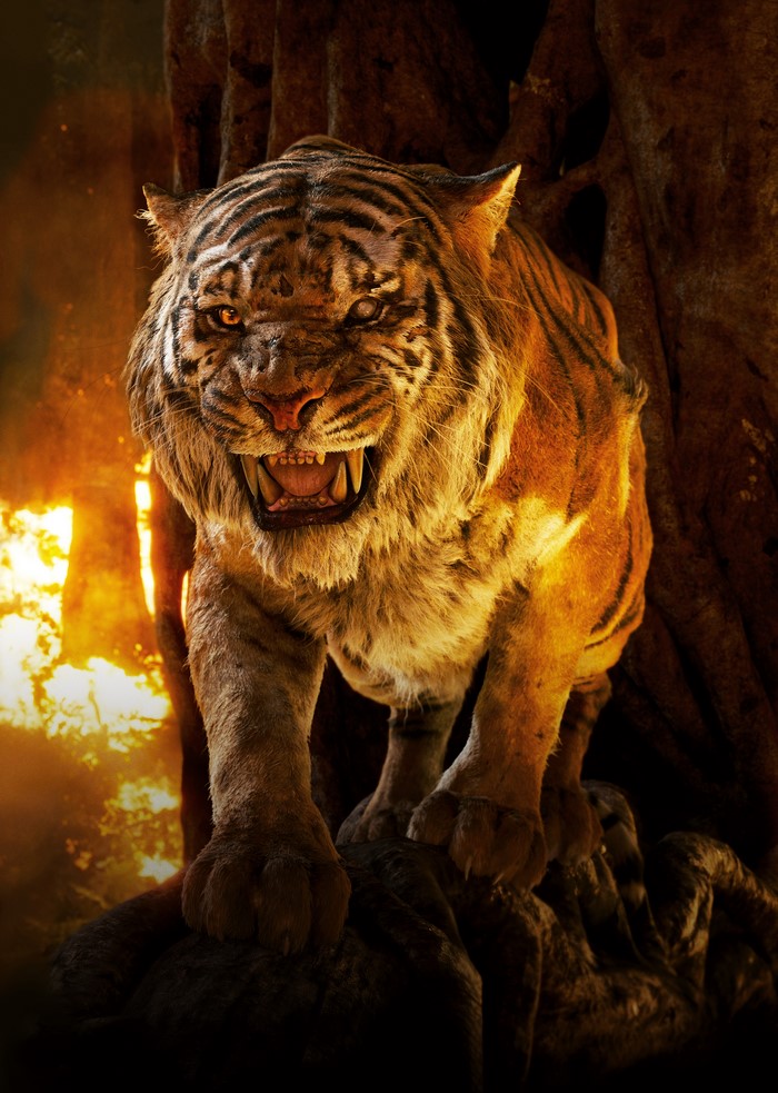 Sher-Khan Roaring in The Jungle Book 2016 4K
