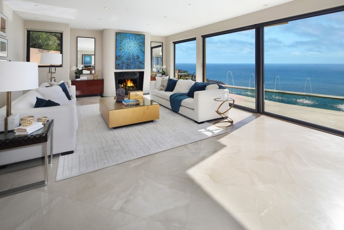 Living room with ocean view