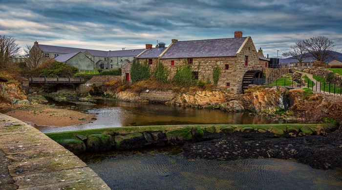 Annalong Corn Mill with Waterwheel and River