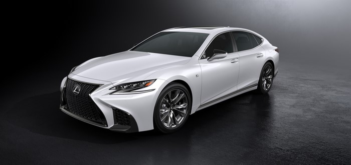 White Lexus LS500 Sport Sedan