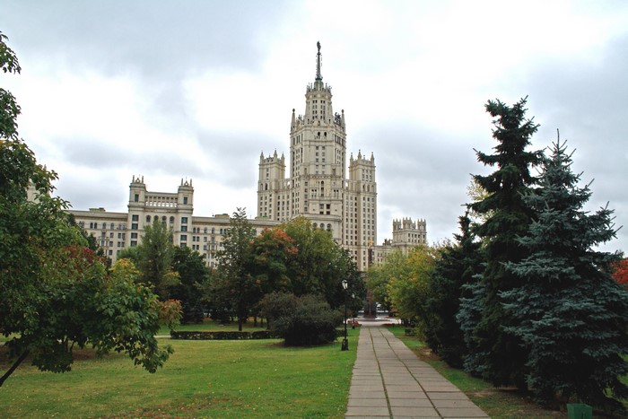 Stalinist skyscraper in Moscow, Russia