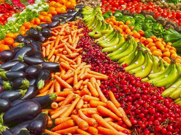 Assortment of Fresh Fruits and Vegetables