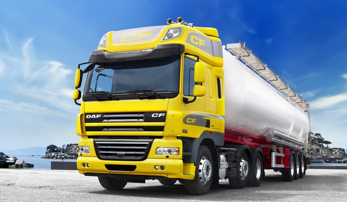 Yellow DAF CF Tanker Truck
