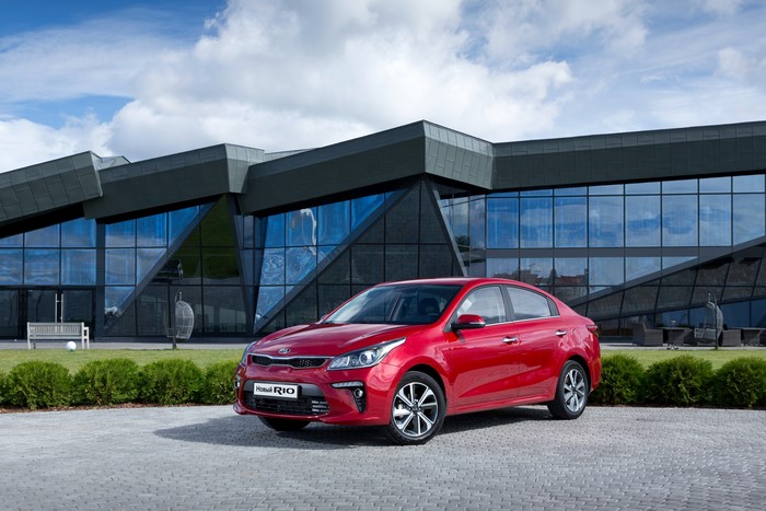 Red 2017 Kia Rio Sedan