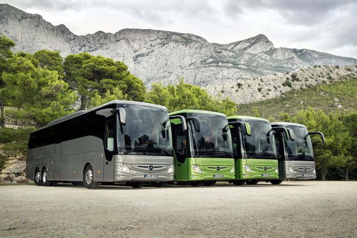 Mercedes-Benz Tourismo Buses in Mountains