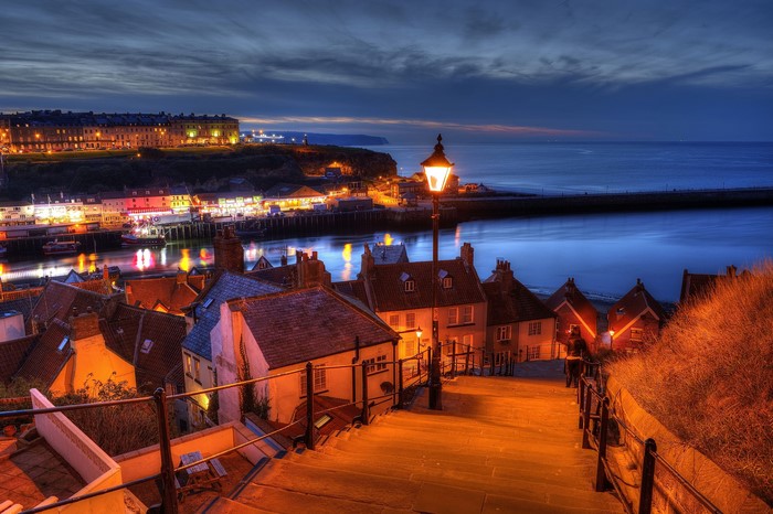 Whitby North Yorkshire at Night