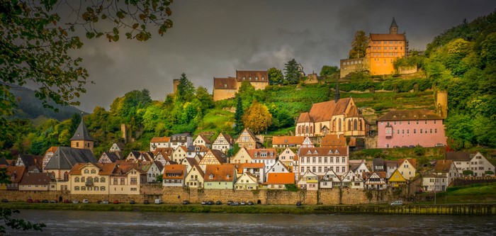 4K Hesse Hirschhorn Houses Germany Coast