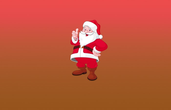 Santa Claus giving a thumbs up