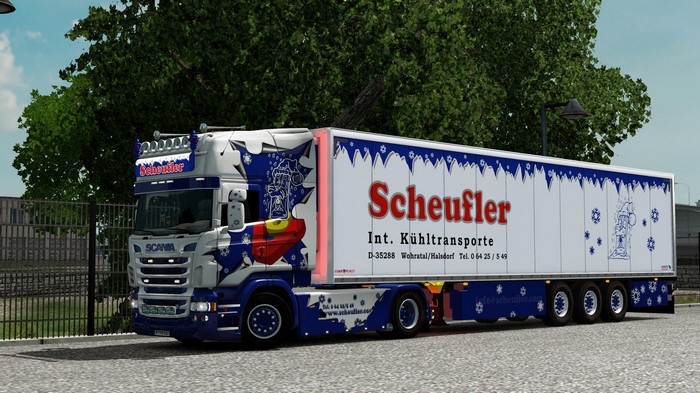 Scheufler Scania Truck with Trailer