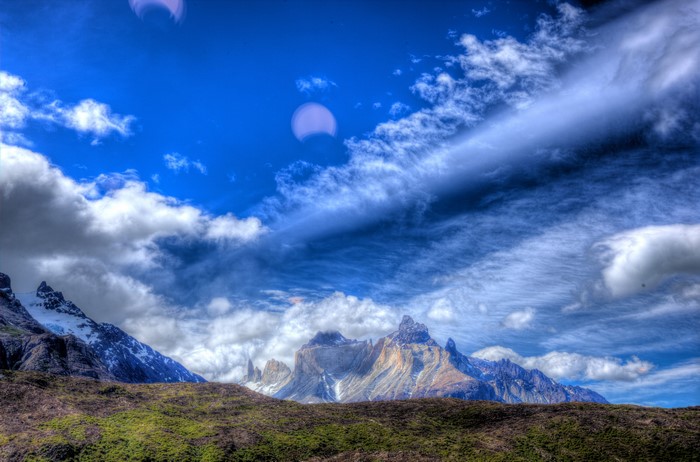 4K HDR Patagonia Chile Mountains Sky Clouds