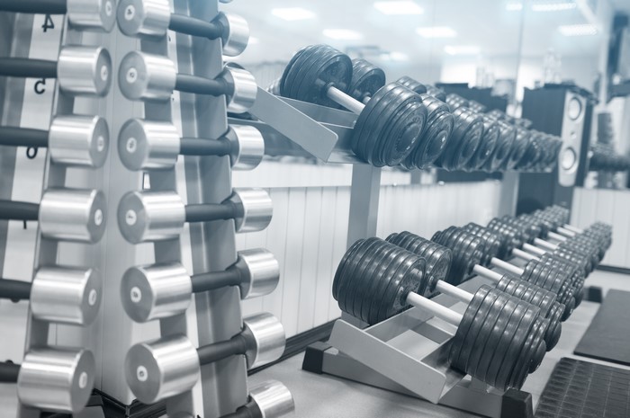 Many Dumbbells in a Gym
