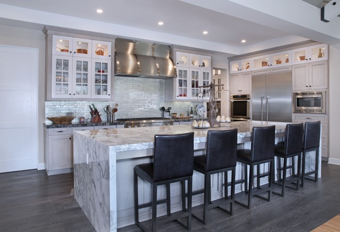 Kitchen with Island and Chairs