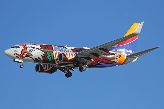 Southwest Airlines Boeing 737 "Illini" airplane