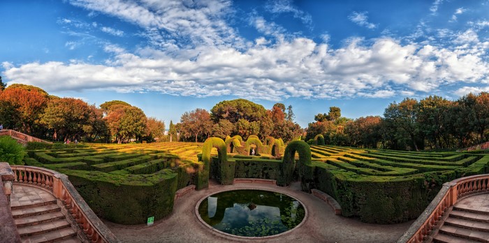 Horta Labyrinth Park Barcelona Spain Autumn