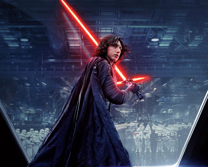 Kylo Ren from Star Wars: The Last Jedi with Lightsaber