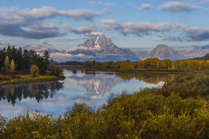 4K Snake River Grand Teton National Park Wyoming USA Autumn