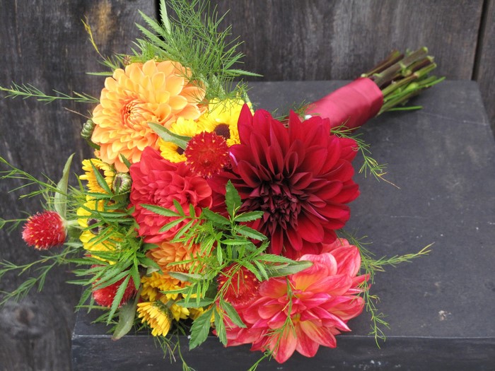 Bouquet of Dahlias and Sunflowers