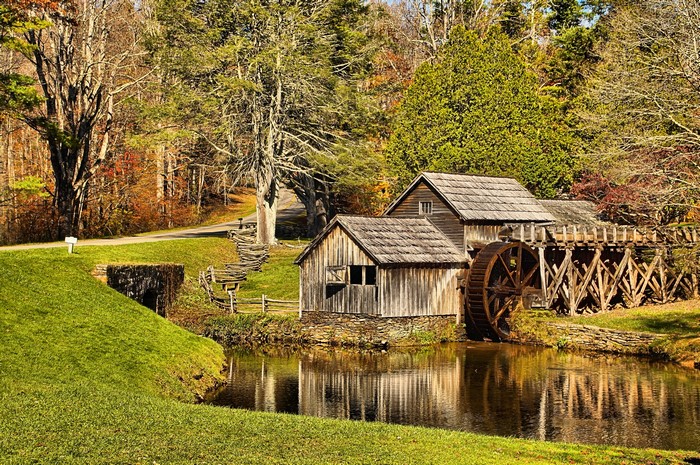 Mabry Mill in Virginia during Autumn