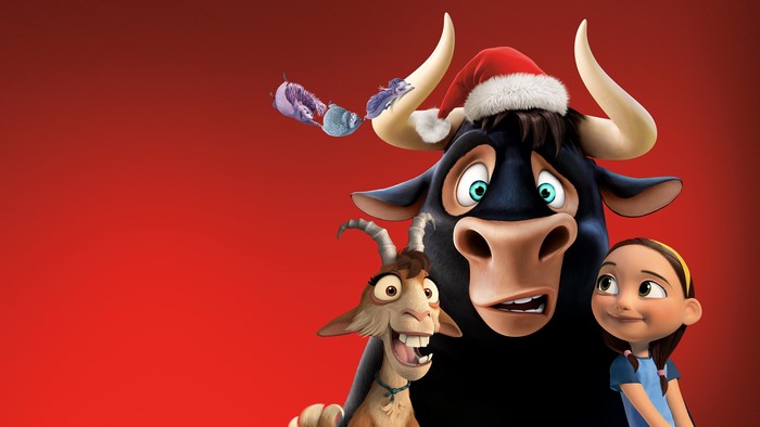 Ferdinand the Bull with Goat and Girl