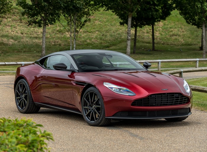 Aston Martin DB11 Coupe in a park