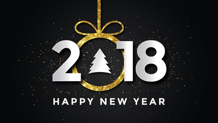 Happy New Year 2018 Christmas Tree