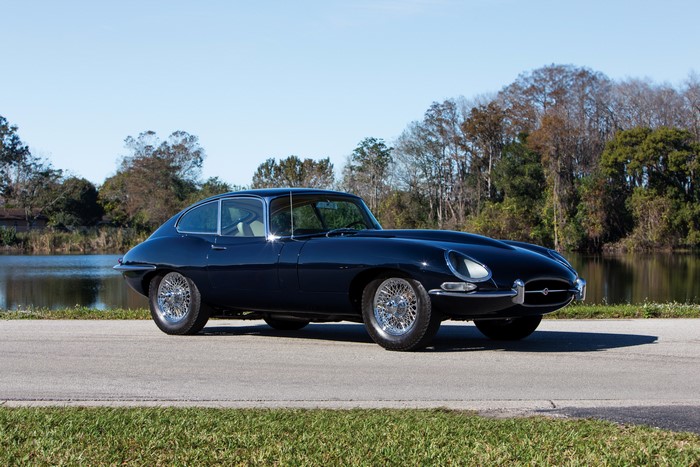 Dark Blue Jaguar E-Type 4.2 Fixed Head Coupe