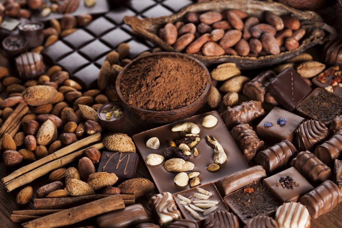 Chocolate, Nuts, and Cocoa Powder Assortment