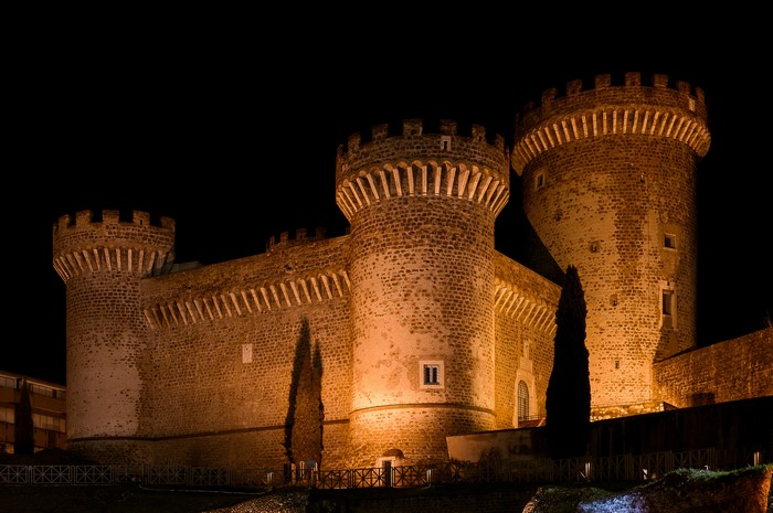 Rocca Pia Tivoli Castle at Night