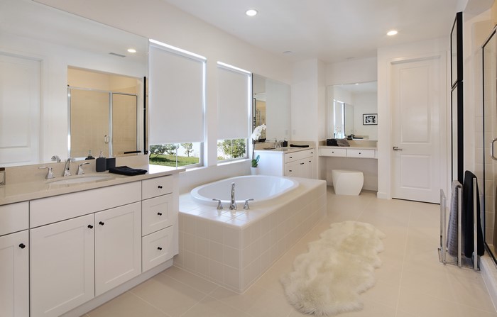 Modern Bathroom with Bathtub and Vanity