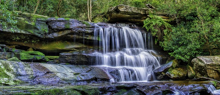 Waterfall in Australia with Moss