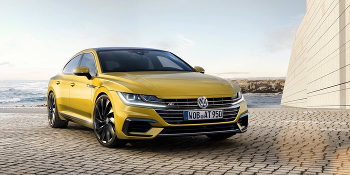 Yellow Volkswagen Arteon 4K